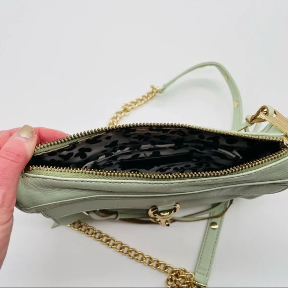 Rebecca Minkoff Mini M.A.C. crossbody bag in mint green - Picture 9 of 10